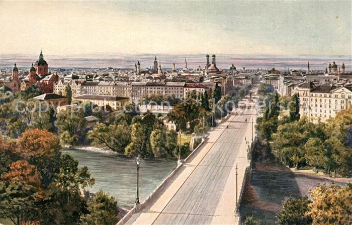 Verlag Wiedemann WIRO Nr. 2159 D München Blick vom Maximilianeum