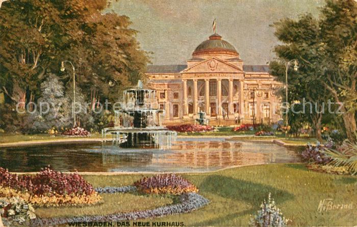 Verlag Primus Nr. 2001 Wiesbaden Neues Kurhaus N. Beraud