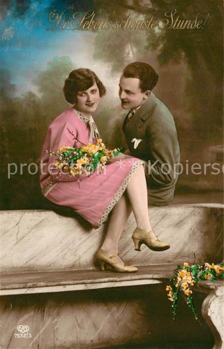 Foto EAS Nr. 7532/3 Poesie Paar Blumen