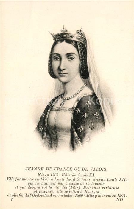 Adel Frankreich Jeanne de France ou de Valois