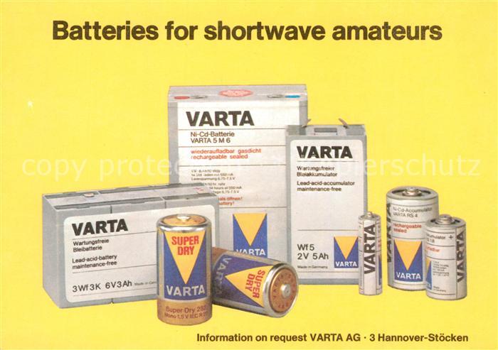 Werbung Reklame Batterie Varta