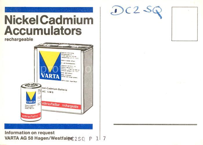Werbung Reklame Batterie Varta Nickel Cadmium Accumulat