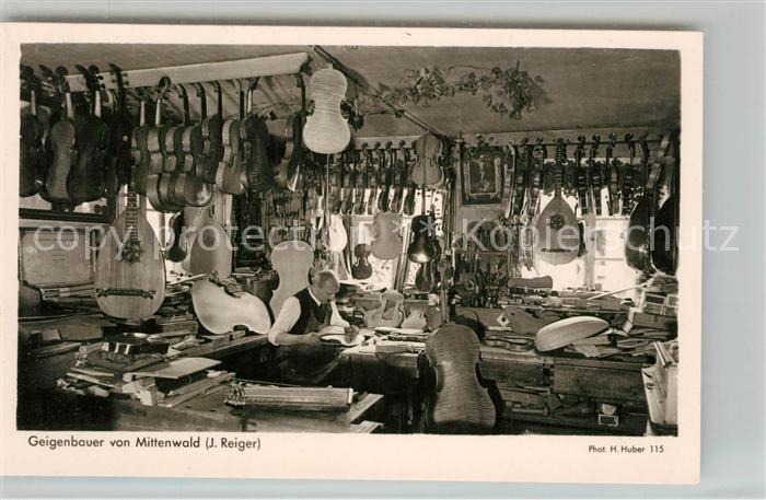 Geige Geigenbauer J. Reiger Mittenwald Foto-H.-Huber-Nr. 115