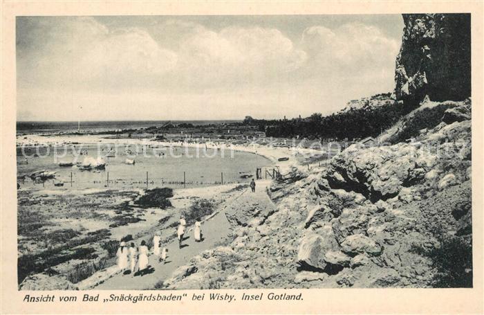 Visby Wisby Snaeckgaerdsbaden Insel Gotland