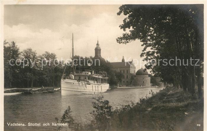 Vadstena Slottet och hamnen