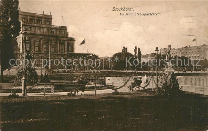 Stockholm Vy fran Stroemparterren