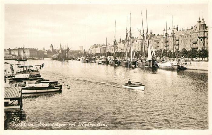 Stockholm Strandvaegen Segelschiffe