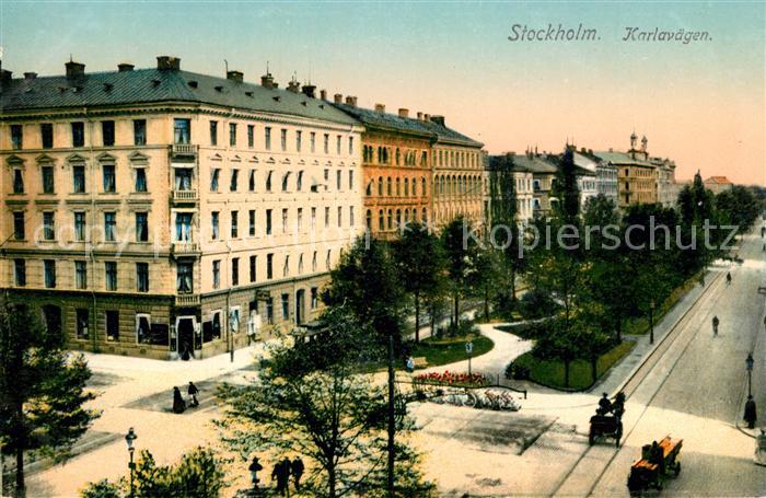 Stockholm Karlavaegen Pferdekutsche