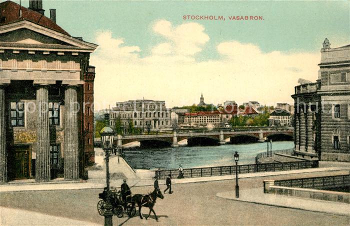 Stockholm Vasabron Pferdekutsche