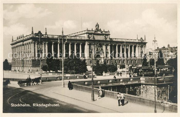 Stockholm Riksdagshuset Pferdekutschen