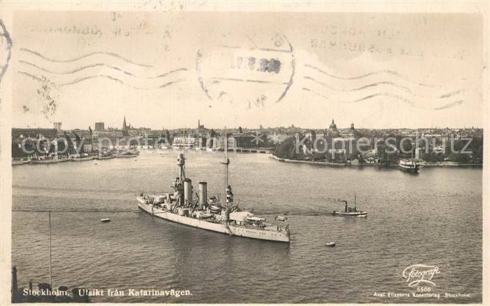 Stockholm Katarinavaegen Kriegsschiff