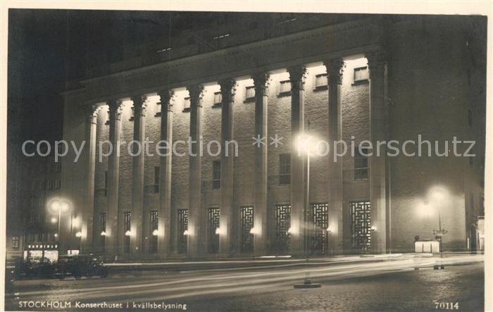Stockholm Konzerthaus Nachtaufnahme