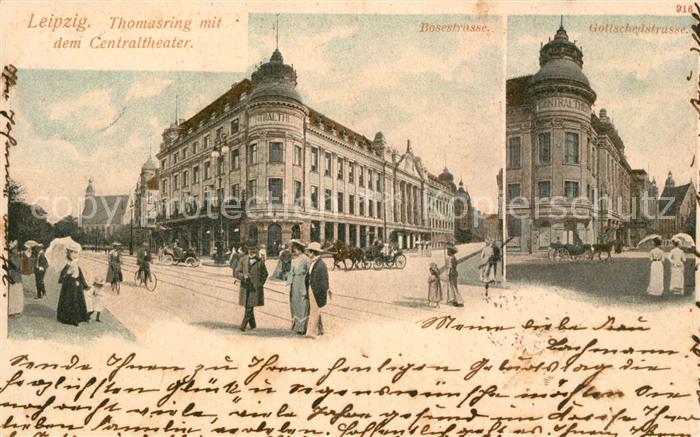 LEIPZIG Sachsen Thomasring mit dem Centraltheater Bosestrasse Gottschedstrasse