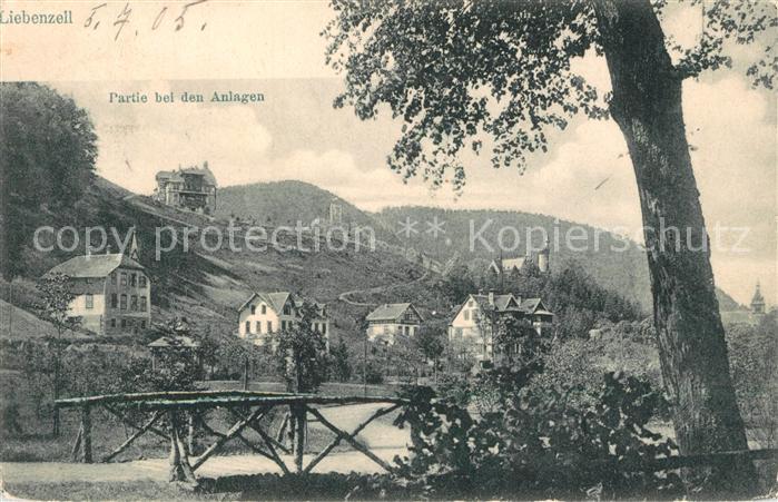 Bad Liebenzell Partie bei den Anlagen Holzbruecke Kurort im Schwarzwald