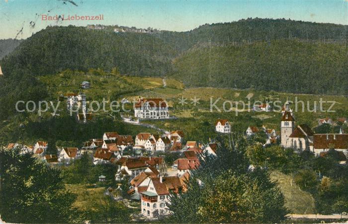 Bad Liebenzell Teilansicht mit Kirche Kurort im Schwarzwald