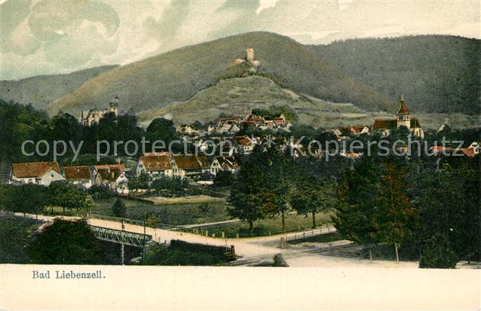 Bad Liebenzell Stadtpanorama mit Blick zur Burg