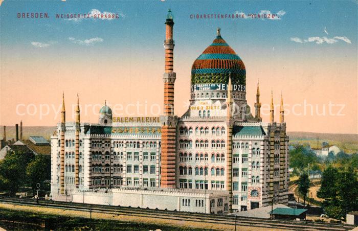 DRESDEN Elbe Weisseritz Strasse Cigarettenfabrik Yenidze