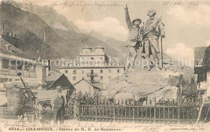 Chamonix Statue de H. B. de Saussure Monument
