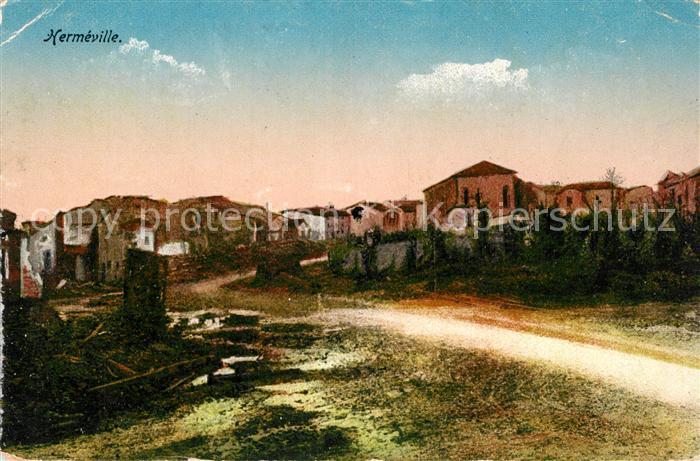 Hermeville Teilansicht Trümmer 1. Weltkrieg