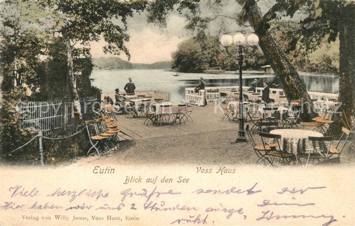 Eutin Schleswig-Holstein Voss Haus Gartenrestaurant Blick auf den See