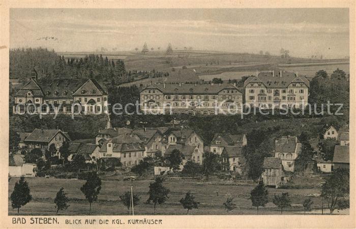 Bad Steben Blick auf die Kgl. Kurhaeuser