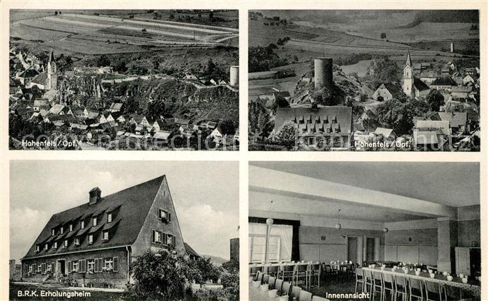 Hohenfels Oberpfalz BRK Erholungsheim Innenansicht Altstadt Burg Fliegeraufnahme