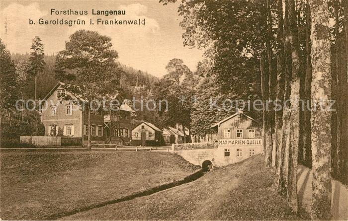 Geroldsgruen Forsthaus Langeau im Frankenwald