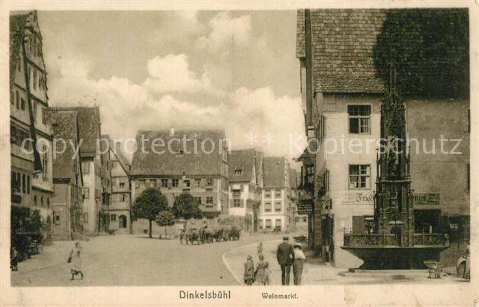 Dinkelsbuehl Weinmarkt Brunnen