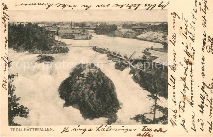 Trollhaettan Trollhaettefallen Wasserfaelle