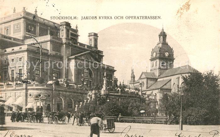 Stockholm Jakobs Kyrka och Operaterassen