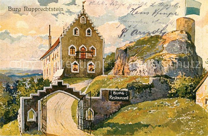 Rupprechtstein Burg Burgrestaurant Kuenstlerkarte