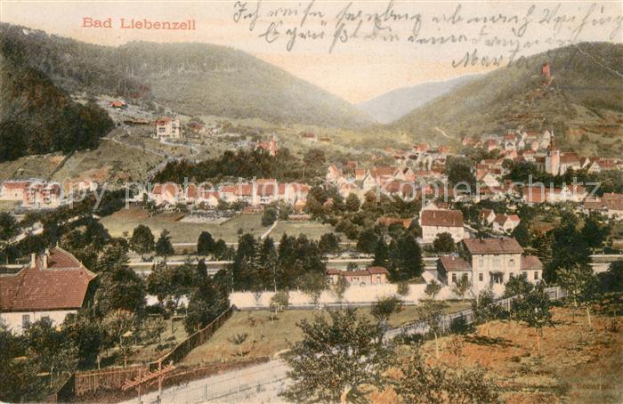 Bad Liebenzell Stadtpanorama mit Burg Kurort im Schwarzwald