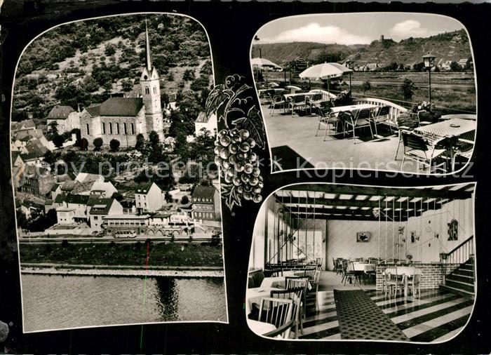 Dieblich Hotel Pension Wingendorf Restaurant Terrasse Kirche Fliegeraufnahme
