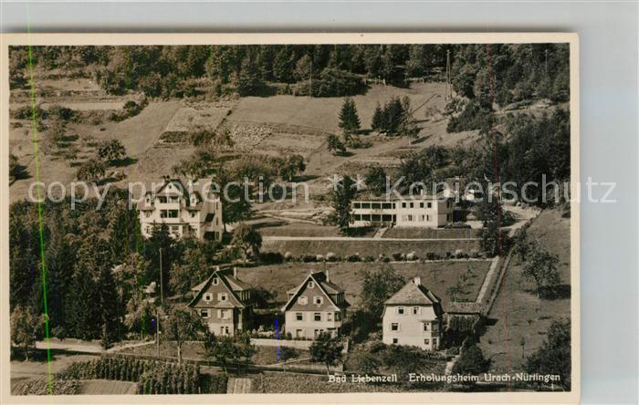 Bad Liebenzell Erholungsheim Urach Nuertingen Kurort im Schwarzwald Fliegeraufna