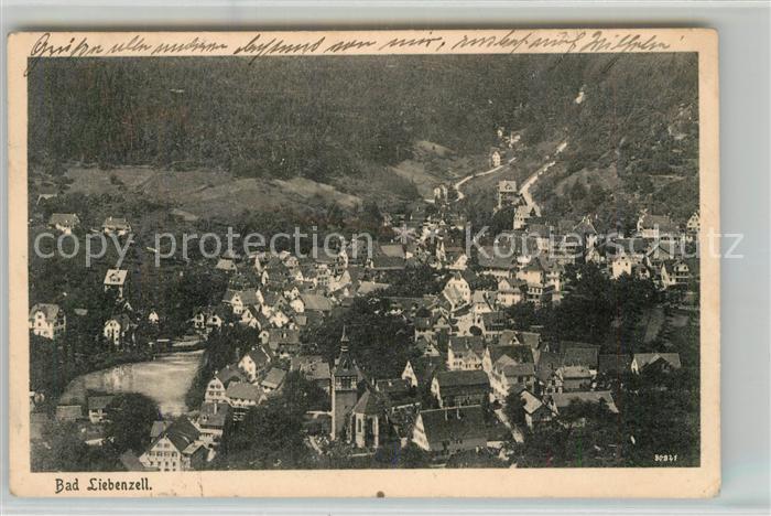 Bad Liebenzell Blick ueber den Kurort im Schwarzwald