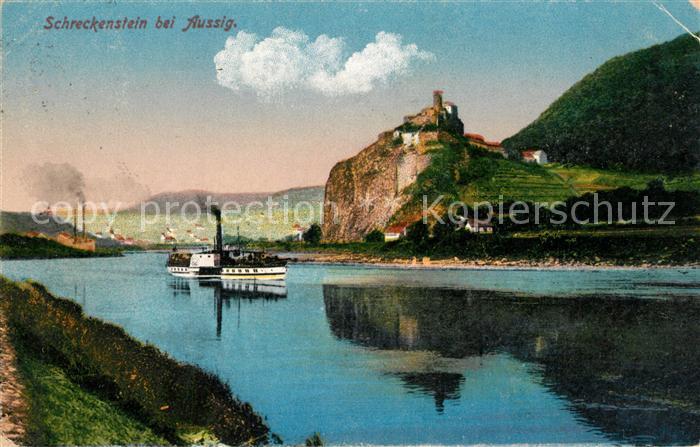 Aussig Tschechien Ruine Schreckenstein Dampfer