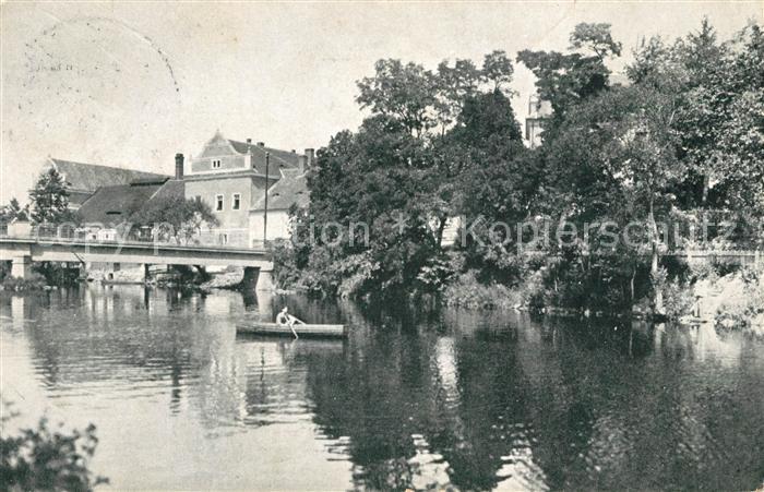 Strelske Hostice Strahl Hoschtitz Pohled od reky Otavy