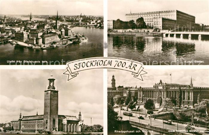 Stockholm Utsikt fran Stadshuset torn Kungl Slottet Stadshuset Riksdagshuset och