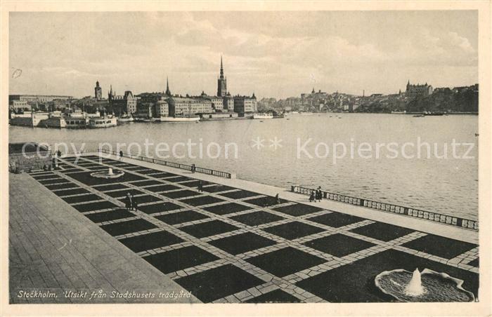 Stockholm Utsikt fran Stadshuset traedgard