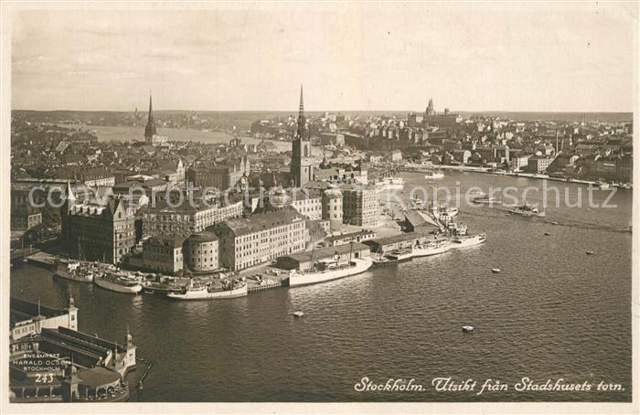 Stockholm Utsikt fran Stadshusets forn