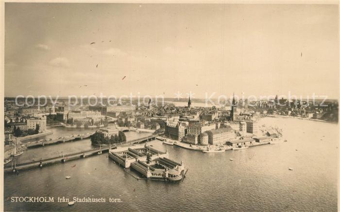 Stockholm fran Stadshusets torn