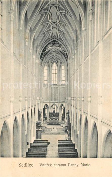 Sedlice Vnitrek chramu Panny Marie