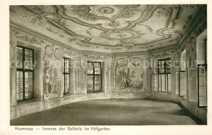 Krummau Inneres der Bellaria im Hofgarten