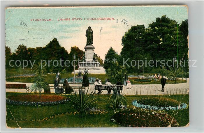 Stockholm Linnes Staty i Humlegarden