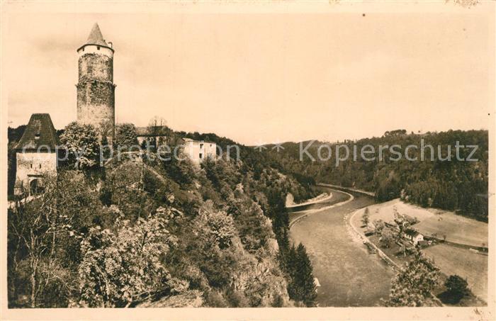 Zvikov Burg Klingenburg Flusspartie