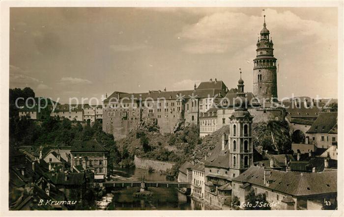 Krumau Tschechien Flusspartie