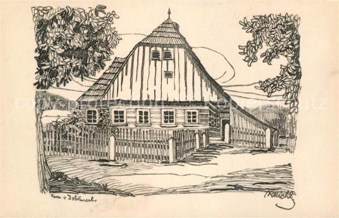 Orlickych Hor Horach Bauernhaus Kuenstlerkarte
