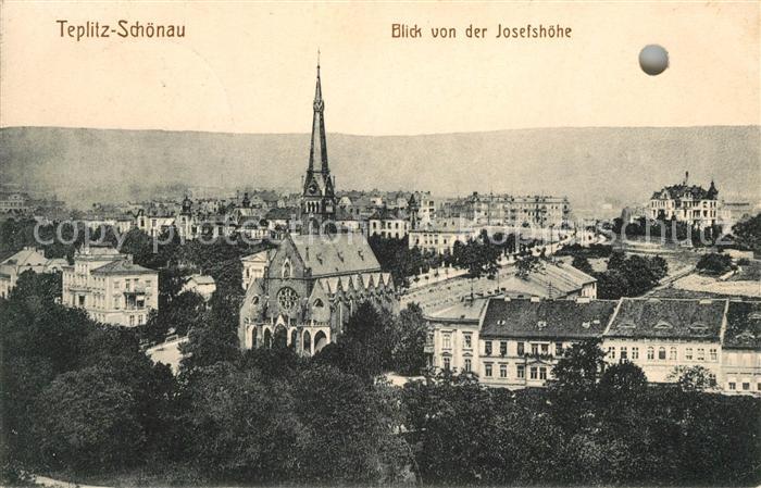 Teplitz-Schoenau Teplice Blick von Josefshoehe