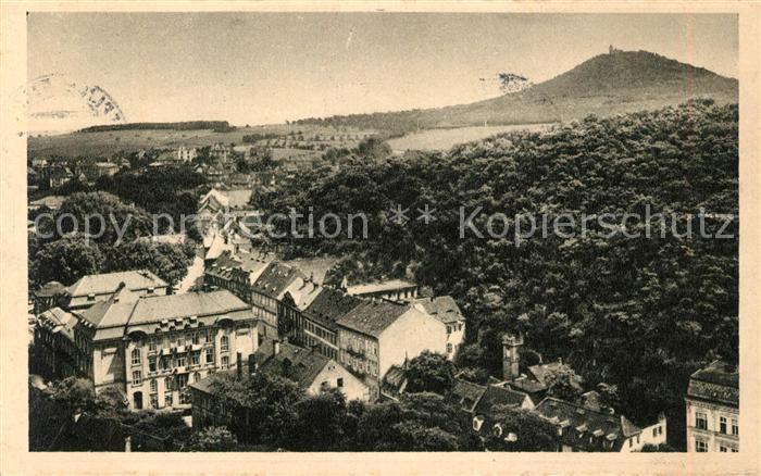 Teplitz-Schoenau Teplice Fliegeraufnahme Steinbad und Schlossberg