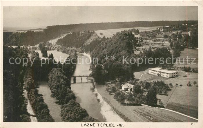 Lazne Teplice nad Becvou Fliegeraufnahme Flusspartie